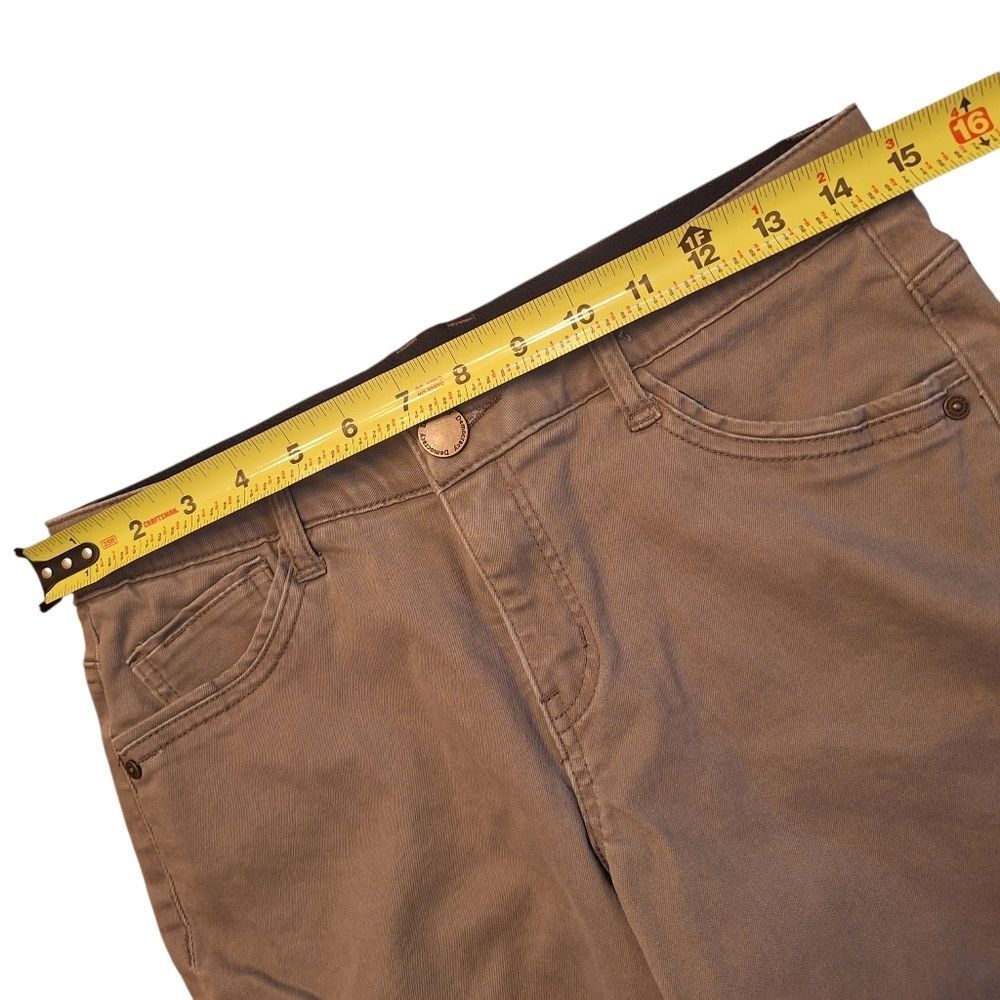 Democracy Ab Technology Modest TAN Jean Bermuda Shorts Women's 4 Stretch Denim - Picture 5 of 11